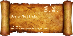 Bana Melinda névjegykártya