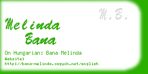 melinda bana business card